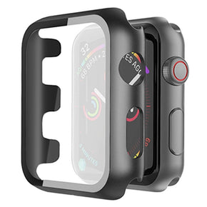 Apple Watch 38mm Fusion Protector Cover (with Tempered Glass Screen Protector) - Black