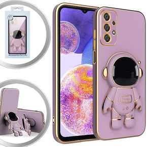 Samsung Galaxy A23 5G Astronaut Stand Hybrid Case (w/ Kickstand) - Purple
