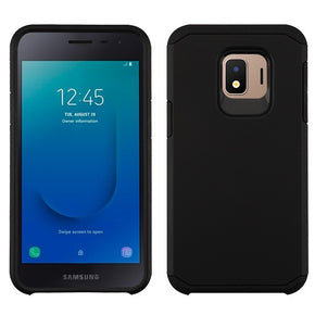 Samsung Galaxy J2 Pure / J2 Core / J2 Astronomy Hybrid Protector Cover - Black / Black