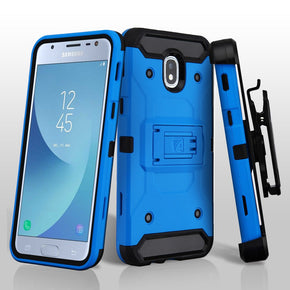 Samsung Galaxy J3 (2018) Holster Combo Kickstand Case - Blue / Black