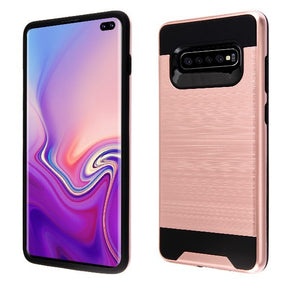 Samsung Galaxy S10 Plus Brushed Hybrid Protector Cover - Rose Gold