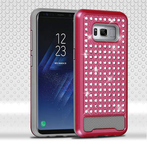 Hot Pink/Iron Gray Diamante Full Star Case Cover
