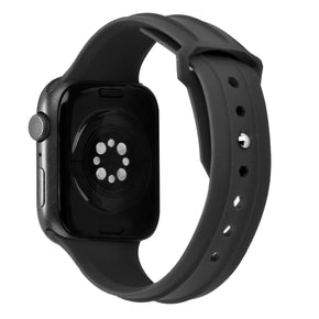 Apple Watch 42/44/45mm Fashion Silicone Watch Band - Black