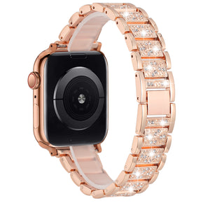Apple Watch 38/40/41mm Gem Diamond Bling Zinc Alloy Watch Band - Rose Gold
