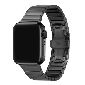 Apple Watch 42/44/45mm Stainless Steel Watchband - Black