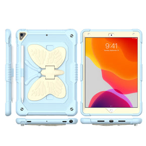 Samsung Galaxy Tab A7 Lite 8.7 (T220) Tough Hybrid Case (w/ Butterfly Kickstand) - Light Blue
