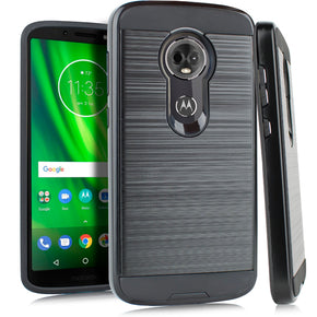 Motorola Moto E5 Supra/Moto E5 Plus BC Brushed Metal Hybrid Case - Black