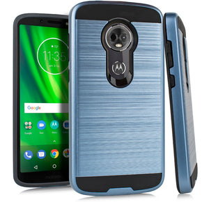Motorola Moto E5 Supra/Moto E5 Plus BC Brushed Metal Hybrid Case - Blue