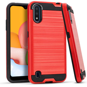 Samsung Galaxy A01 hybrid Brushed Case Cover