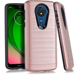 Motorola Moto G7 Hybrid Brushed Case Cover