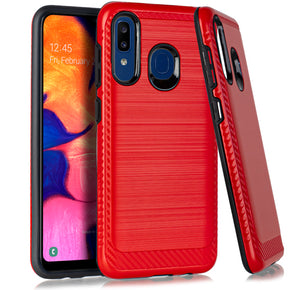 Samsung Galaxy A20 Hybrid Brushed Case Cover