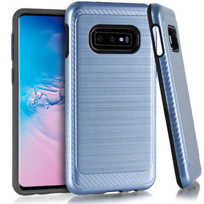Samsung Galaxy S10e Brushed Hybrid Case - Light Blue