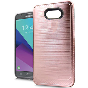Samsung Galaxy J3 Emerge Hybrid Brushed Case Cover