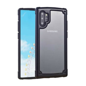 Samsung Galaxy Note 10 Colored Frame Hard Transparent Clear Hybrid Case
