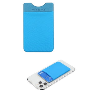 Soft Fabric Adhesive Card Pouch - Blue