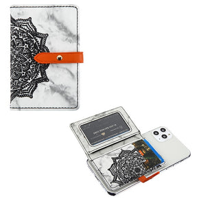 Universal Marble Embossing Flip Adhesive Card Wallet