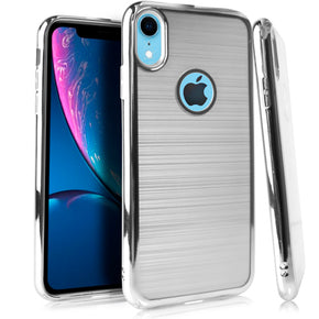 Apple iPhone XR Crystal Brushed Chrome Hybrid Case - Silver