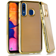 Samsung Galaxy A20 Chrome Brushed Case Cover