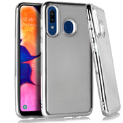 Samsung Galaxy A20 Chrome Brushed Case Cover