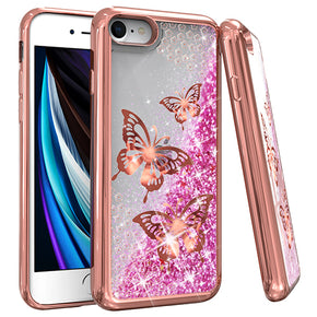 Apple iPhone 8/7/SE (2022)/SE (2020) Chrome Glitter Motion Design Case - Butterfly