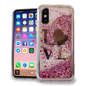 Apple iPhone XS/X TPU Glitter Design Case Cover