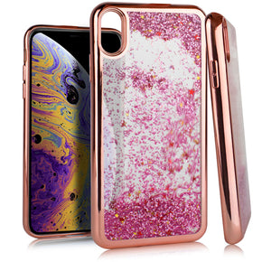 Apple iPhone XS Max 6.5 CHROME Glitter Motion Case Rose Gold