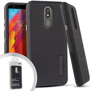 LG Aristo 4 Plus Hybrid Dotted Case Cover