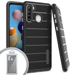 Samsung Galaxy A21 Dotted Hybrid Case Cover