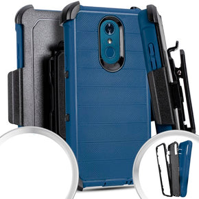 LG Stylo 5 Deluxe Brushed Case w/ Holster - Blue