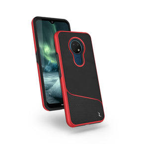 Nokia C5 Endi Division Series Hybrid Case [with Built-in Magnetic Plate] - Black / Red