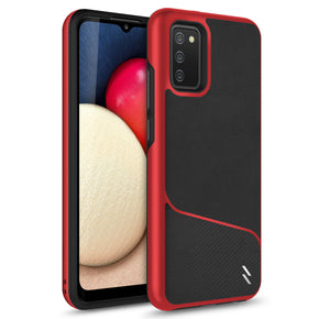 Samsung Galaxy A02s Division Series Magnetic Hybrid Case - Black/Red