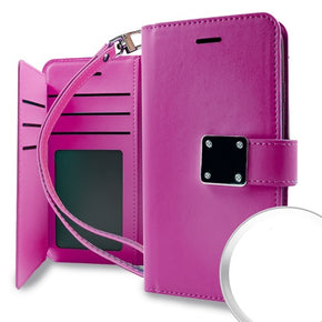 Apple iPhone X /XS 5.8 Deluxe Wallet - Hot Pink