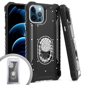 Apple iPhone 12 Pro (6.1) Metal Hybrid Case With Diamond Stand