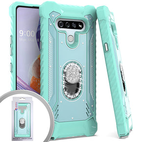 LG Stylo 6 Luxury's Metal Diamond Ring Cover