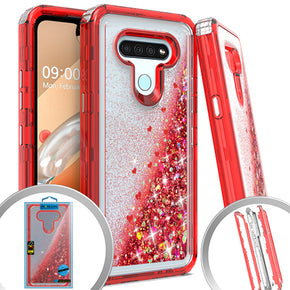 LG K51 Heavy Duty Glitter Motion Case Cover