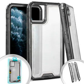 Apple iPhone 11 Pro Max (6.5) 3-in-1 Layered Heavy Duty Transparent Hybrid Case