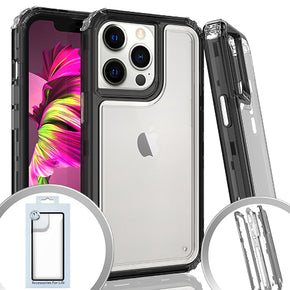 Apple iPhone 13 Pro (6.1) 3-in-1 Layered Heavy Duty Transparent Hybrid Case