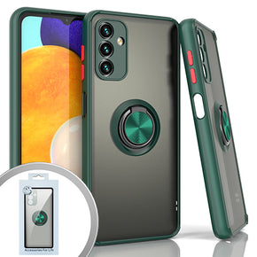 Samsung Galaxy A13 (5G) Smoke Hybrid Case (with Magnetic Ring Stand) - Green