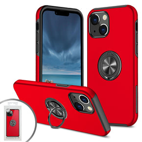 Apple iPhone 13 (6.1) Magnetic Ringstand 6 Hybrid Case - Red