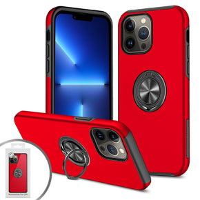 Apple iPhone 13 Pro Max (6.7) Magnetic Ringstand 6 Hybrid Case - Red