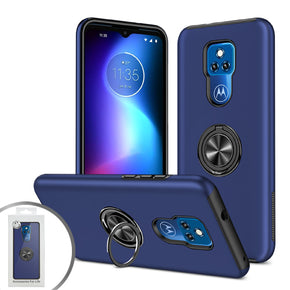 Motorola Moto G Play (2021) Magnetic Ringstand 6 Hybrid Case - Blue