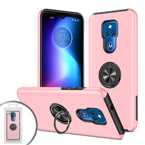 Motorola Moto G Play (2021) Magnetic Ringstand 6 Hybrid Case - Pink