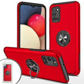 Samsung Galaxy A02s Magnetic Ringstand 6 Hybrid Case - Red