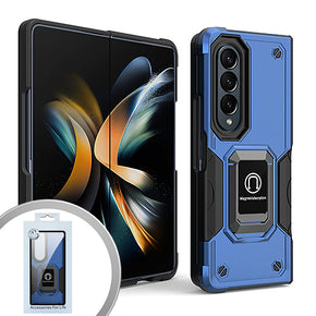 Samsung Galaxy ZFold4 Magnetic Ringstand 8 Hybrid Case - Blue