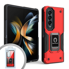 Samsung Galaxy ZFold4 Magnetic Ringstand 8 Hybrid Case - Red