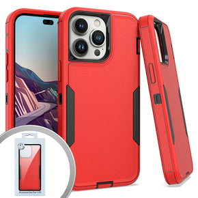 Apple iPhone 14 Pro Max (6.7) Slim Dual-Tone Hybrid Case - Red