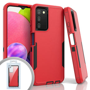 Samsung Galaxy A03s Slim Dual-Tone Hybrid Case - Red