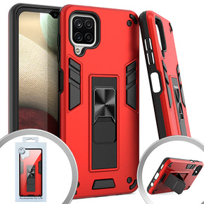 Samsung Galaxy A12 5G SLIDE Stand Magnetic Hybrid Case - Red