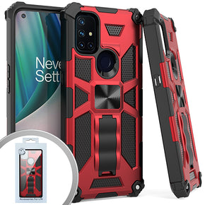 OnePlus Nord N10 5G Tactical Stand Hybrid Case - Red