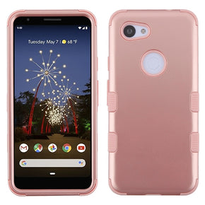 Google Pixel 3a TUFF Hybrid Protector Cover - Rose Gold / Rose Gold